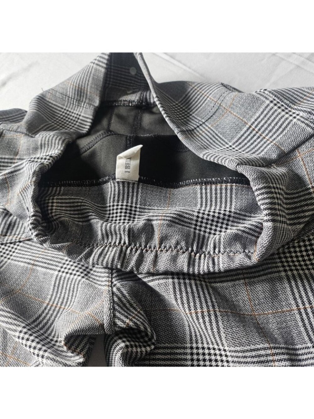 I Believe Slimming Pants Womens Plus Size 1X Gray Plaid Soft Stretch Pull On - Picture 9 of 12